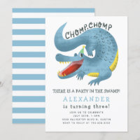 Alligator Birthday Party Blue