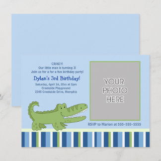 Alligator Boys Birthday Ingnition Einladung