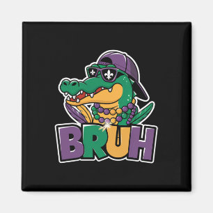 Alligator Bruh Mardi Gras Kostümkarnival Teens Magnet