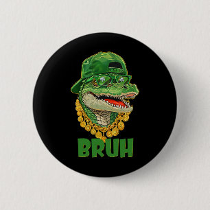 Alligator Bruh St. Patrick's Day Kostüm Teenager J Button