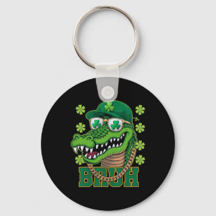 Alligator Bruh St Patricks Day Shamrock irische Mä Schlüsselanhänger