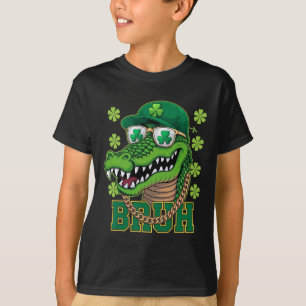 Alligator Bruh St Patricks Day Shamrock irische Mä T-Shirt