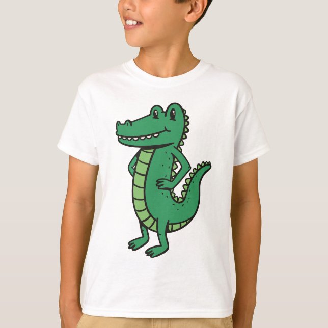 Alligator-Cartoon T-Shirt (Vorderseite)