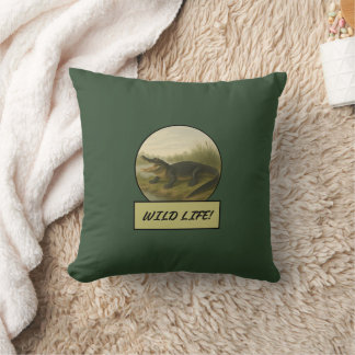Alligator Coussins vert foncé
