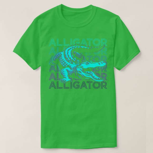 Alligator Crocodile Gator Retro Alligator Geschenk T-Shirt (Design vorne)