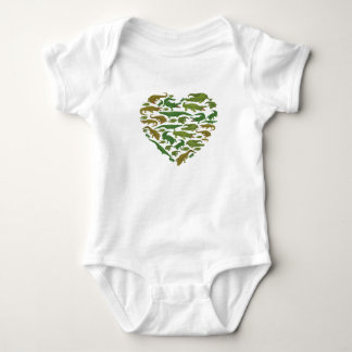 Alligator Crocodile Gator Tier Liebhaber Herz Männ Baby Strampler