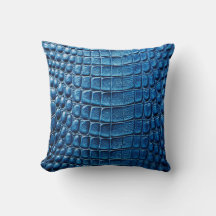 Alligator Crocodile Skin Imitate Navy Blue Leather