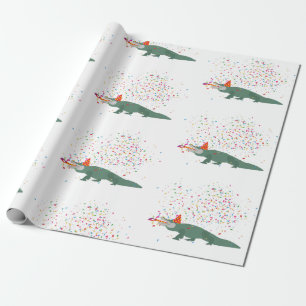 Alligator Crocodile - Tiere mit Party Geschenkpapier