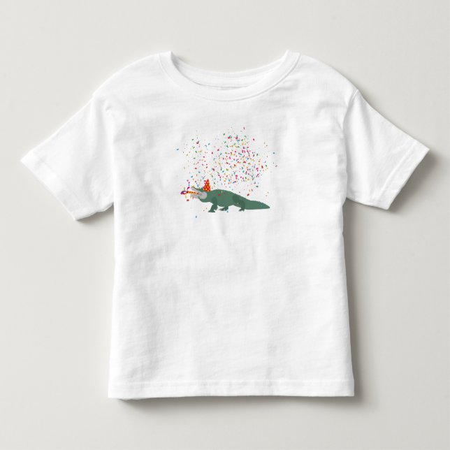 Alligator Crocodile - Tiere mit Party Kleinkind T-shirt (Vorderseite)