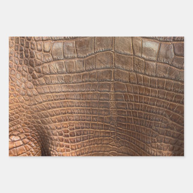 Alligator Crocodile Wild Exotic Animal Print Geschenkpapier Set (Vorderseite 3)