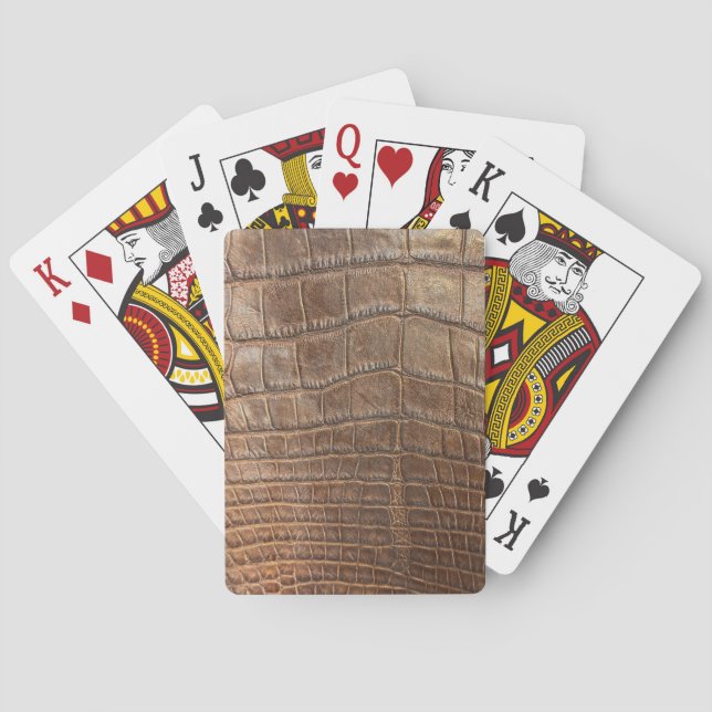 Alligator Crocodile Wild Exotic Animal Print Spielkarten (Rückseite)