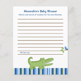 Alligator Custom Flyer Baby Shower Advisor Cards