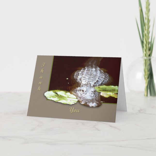Alligator Dankeskarte (Vorderseite)