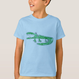 Alligator dans le T-shirt de crayon