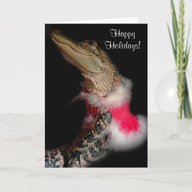 Alligator Dans Sa Carte De Vacances (Devant)