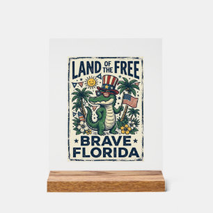 Alligator de Floride Patriotique 4 juillet