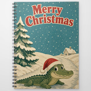 Alligator Eislane Tier Weihnachten Notizblock