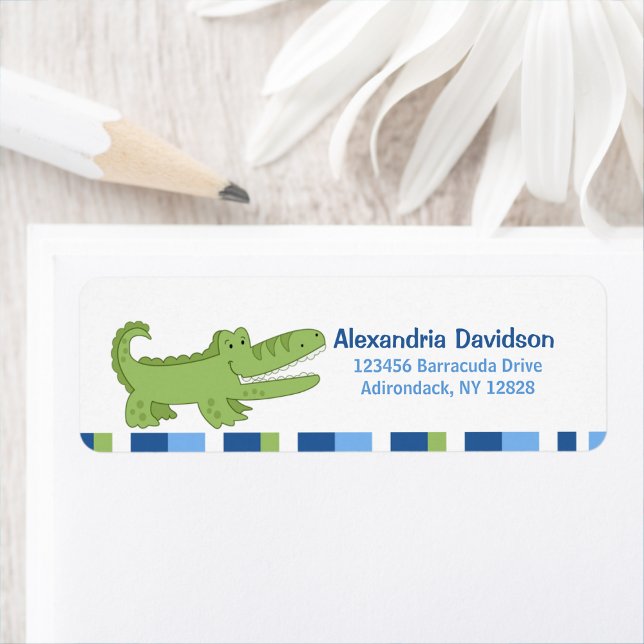 Alligator Étiquettes de adresse personnalisés - Ve (Alligator Return Address Labels)