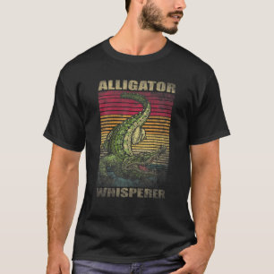 Alligator-Flüsterer Retro Vintage abgenutzter Stil T-Shirt