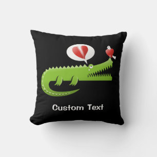 Alligator für das Liebe-Throw-Kissen Kissen