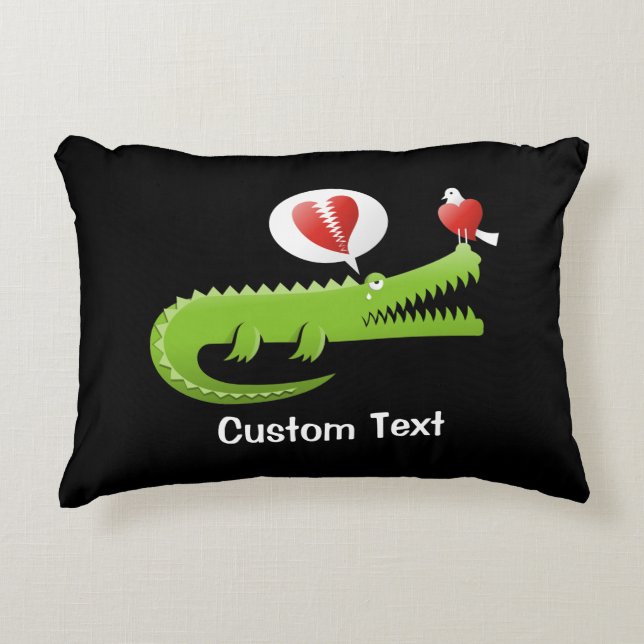 Alligator für Liebe Dekorationskissen Dekokissen (Vorderseite)