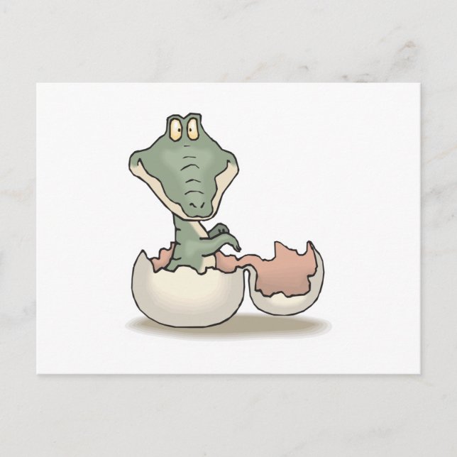 Alligator für niedliche Brut Postkarte (Vorderseite)
