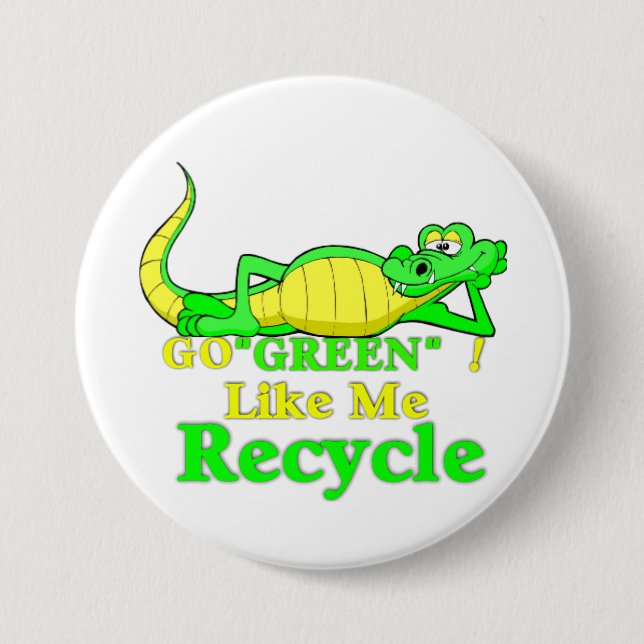 Alligator Gab.:-) Liebe I aufzubereiten Button (Vorderseite)