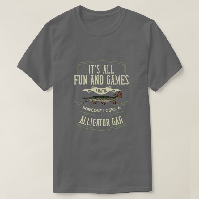 Alligator Gar Fish Bauer Premium  T-Shirt (Design vorne)