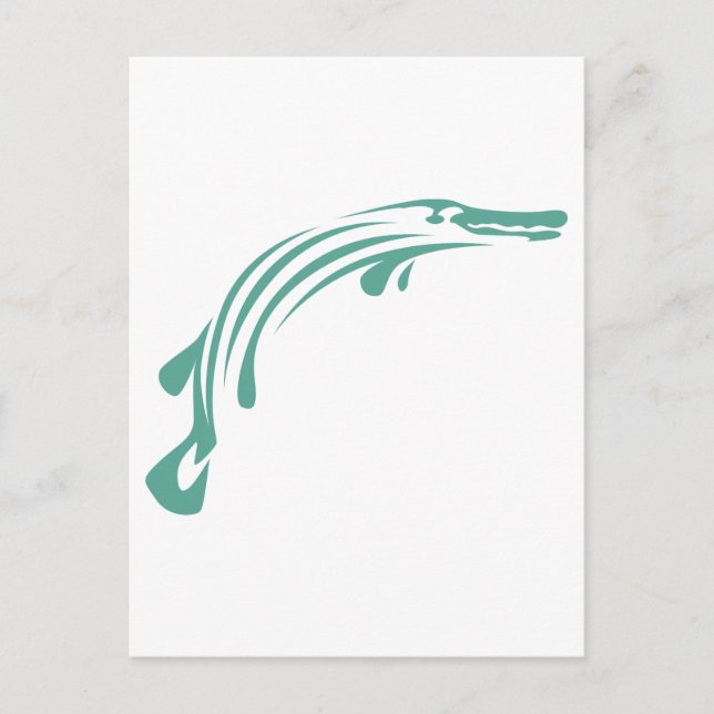 Alligator Gar Fish Postkarte (Vorderseite)