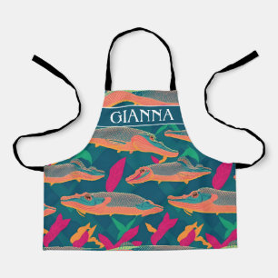 Alligator Gar Rainbow Farbiges Muster Schürze