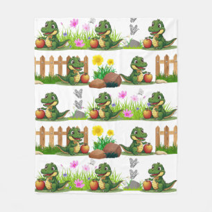 Alligator Garden Fleecedecke
