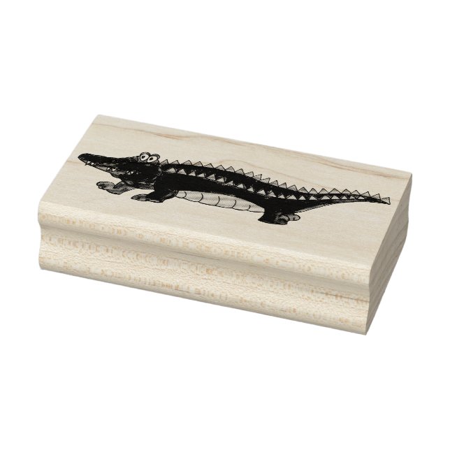 Alligator Gator Croc Crocodile Reptile Animal Zoo Gummistempel (Stempel)