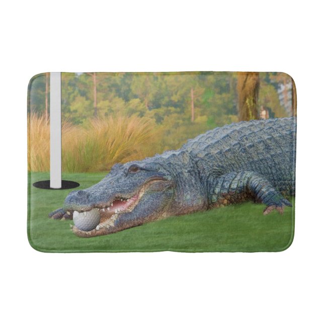 Alligator, gefährliche Lüge auf Golfplatz Badematte (Vorderseite)