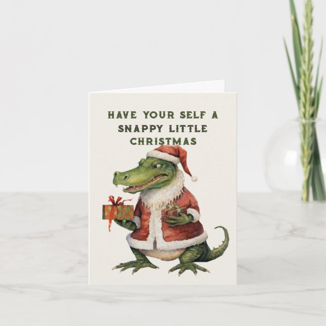 Alligator-geklappte Urlaubskarte Feiertagskarte (Vorderseite)