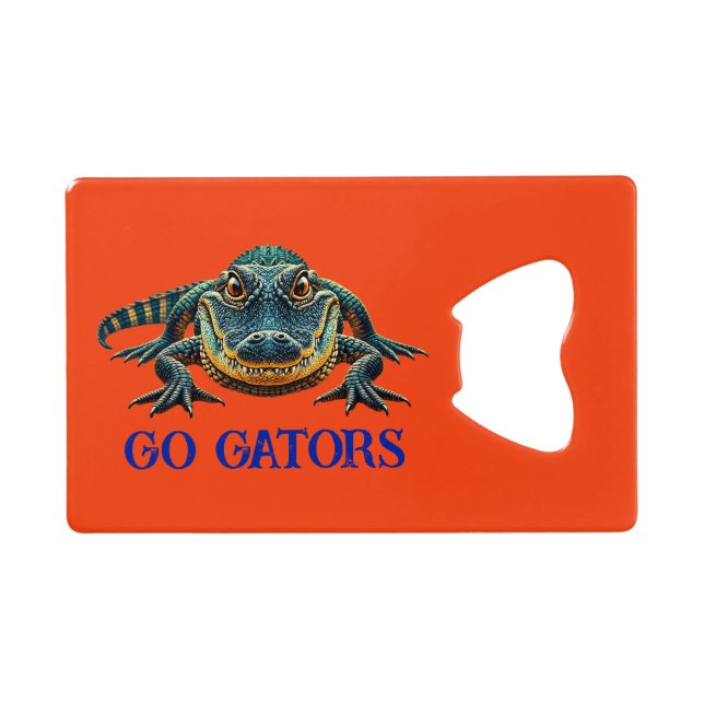 Alligator - Go Gators Geldbeutel Flaschenöffner (Rückseite Horizontal)