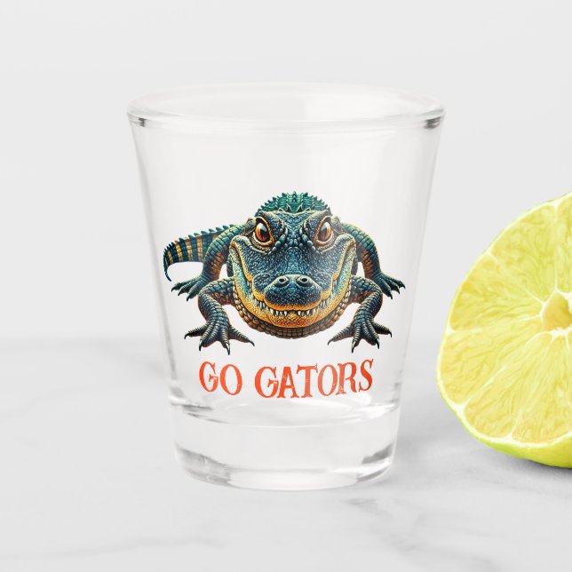 Alligator - Go Gators Schnapsglas (Vorderseite)