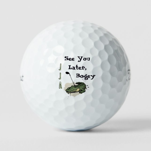 Alligator-Golfbälle Golfball (Vorderseite)