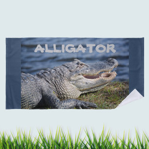 Alligator Grinning Gator Fotografie Strandtuch