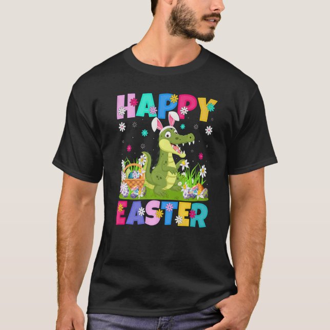 Alligator Happy Ostersonne Alligator Ostersonne T-Shirt (Vorderseite)