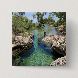 Alligator Hole, Black River Town, Jamaika Button