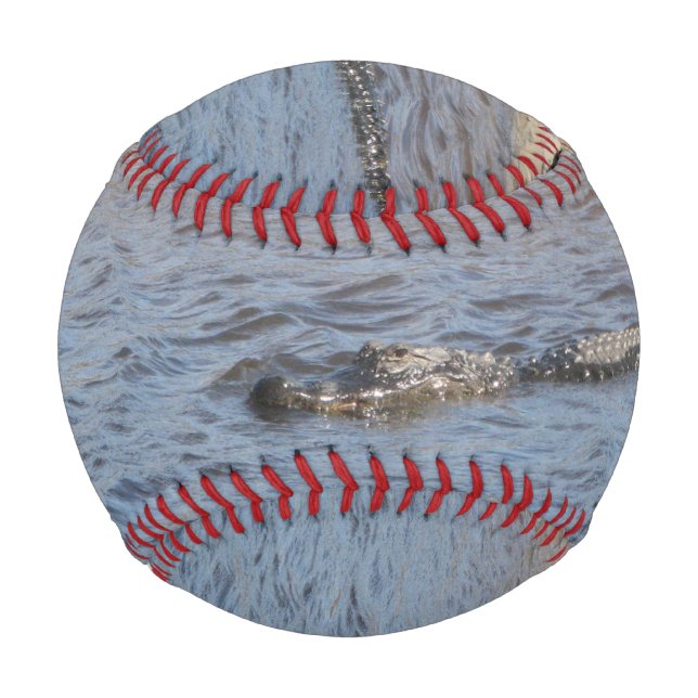 Alligator im Wasser Baseball (Vorderseite)