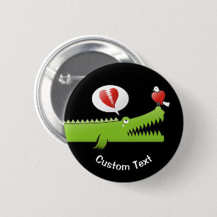 Alligator in der Liebe Button
