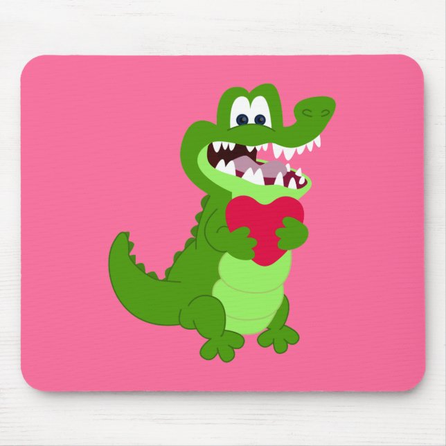 Alligator in der Liebe Mousepad (Vorne)