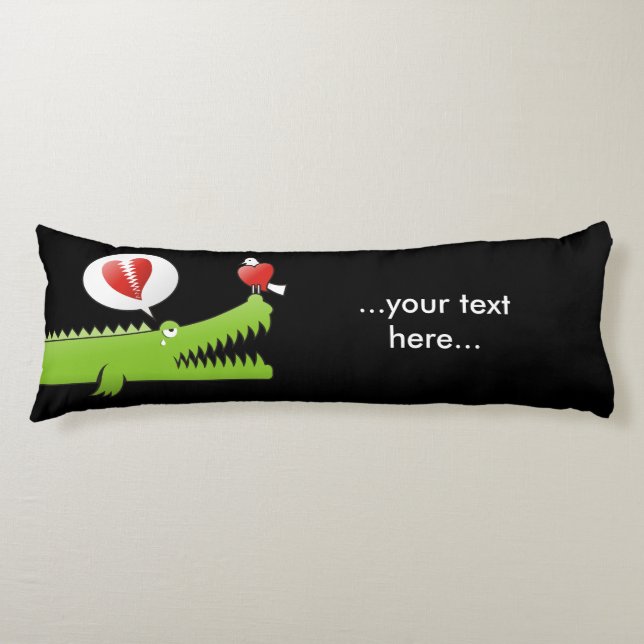Alligator in der Liebe Seitenschläferkissen (Vorderseite)