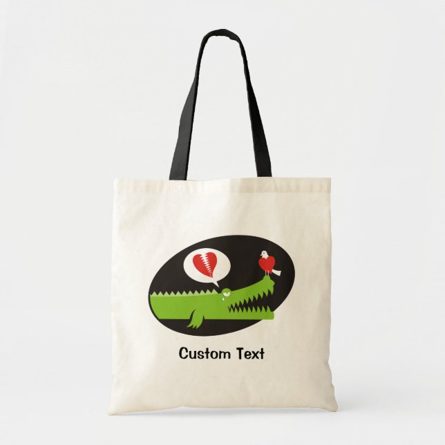 Alligator in der Liebe Tote Bag Tragetasche (Vorne)
