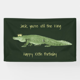 Alligator in einem Kronengeburtenbanner Banner