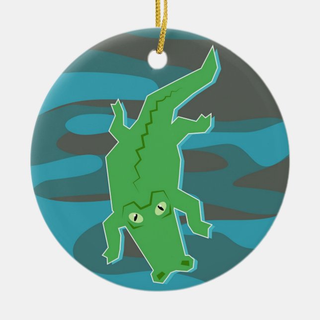 Alligator Keramikornament (Vorne)
