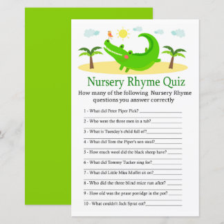 Alligator Kinderzimmer Rhyme Quiz Kinderduschenspi