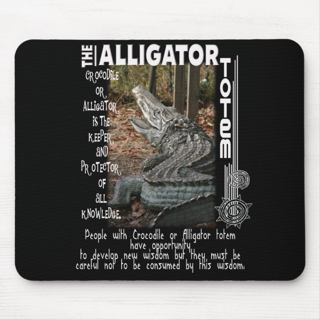 ALLIGATOR-/KROKODIL-TOTEM MOUSEPAD (Vorne)