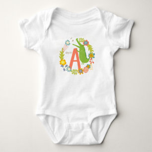 Alligator-Letter A der Animal Alphabet Serie Baby Strampler
